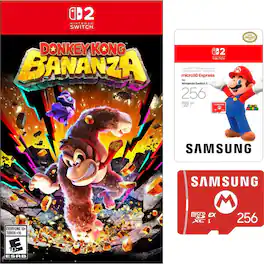 Donkey Kong Bananza - Nintendo Switch 2 - Samsung microSD Express Card 256GB - Nintendo Switch 2