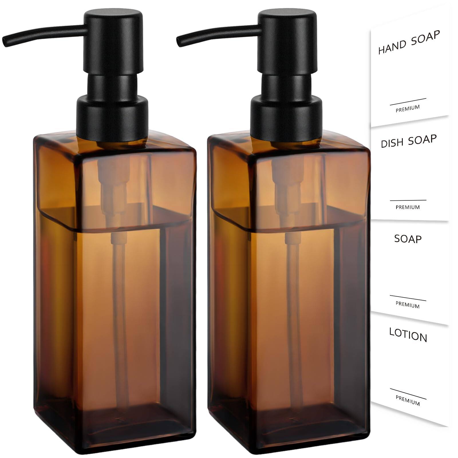 Amber Bottle + Black Pump-2 Pack
