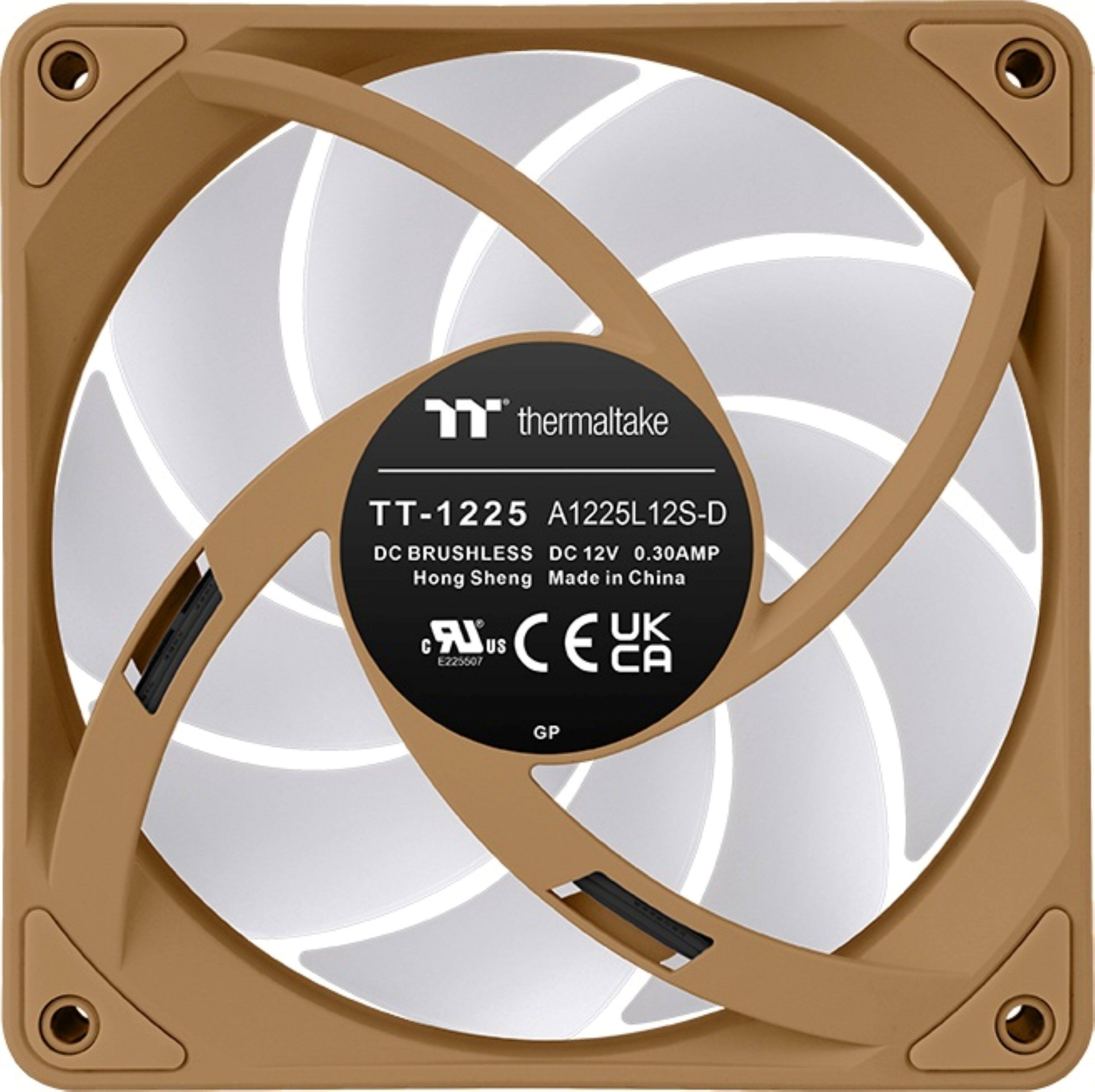 thermaltake TT-1225 A1225L12S-D DC BRUSHLESS DC 12V 0.30AMP Hong Sheng Made in China LR UK C E225007 US C E CA GP