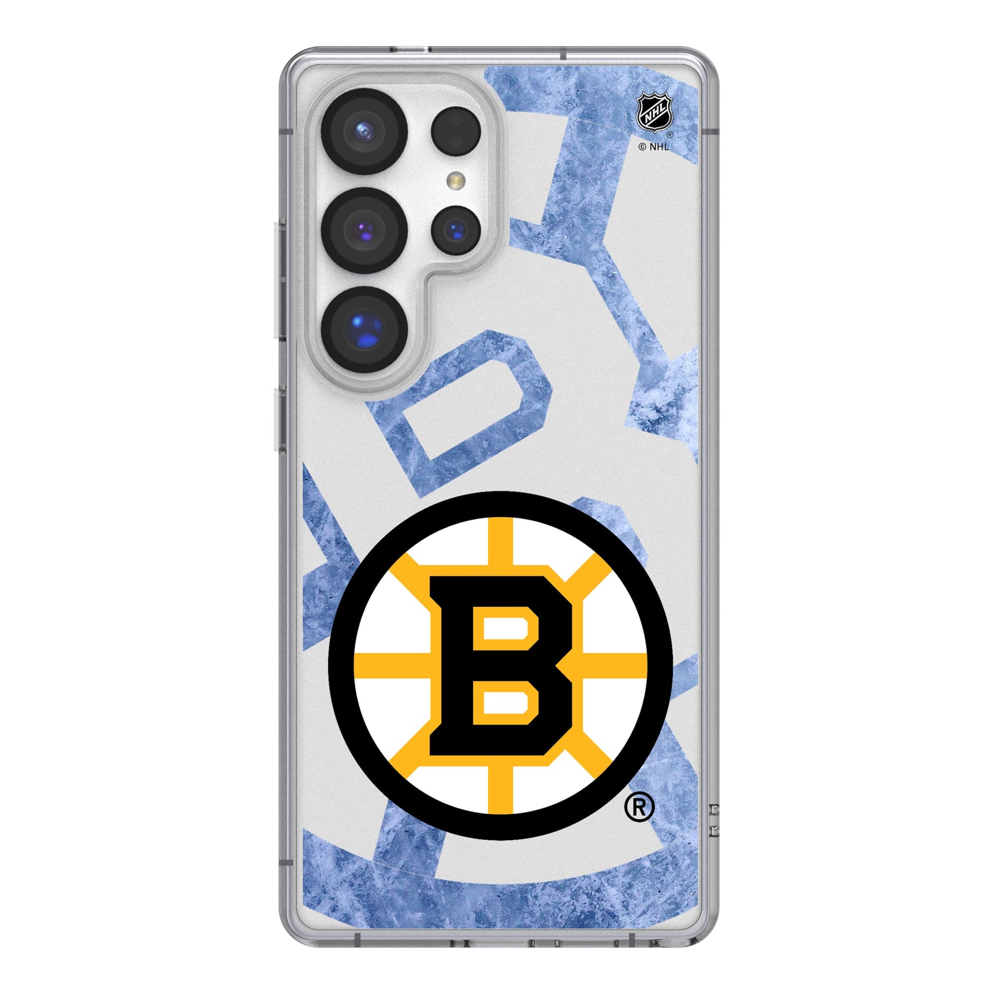 Keyscaper - NHL - Boston Bruins - Galaxy Clear Ice Case - S25 Ultra - Multicolor