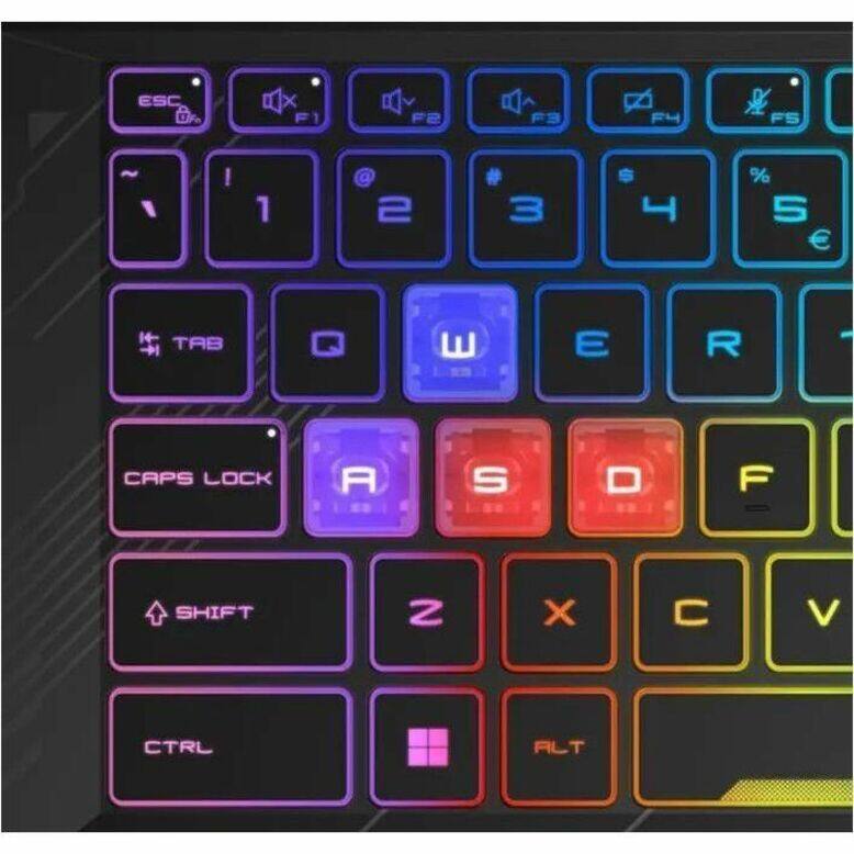 ESC F1 F2 F3 F4 F5  
1 2 3 4 5  
TAB Q W E R  
CAPS LOCK A S D F  
SHIFT Z X C V  
CTRL ALT