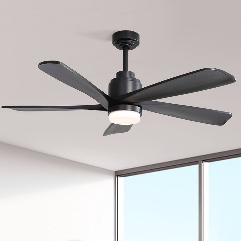Alt View 7. Sofucor - 52 inch Ceiling Fan Lights Kit Remote Smart Ceiling Fan Work with Alexa APP Indoor Outdoor Ceiling Fan with 3 Downrods - Black.