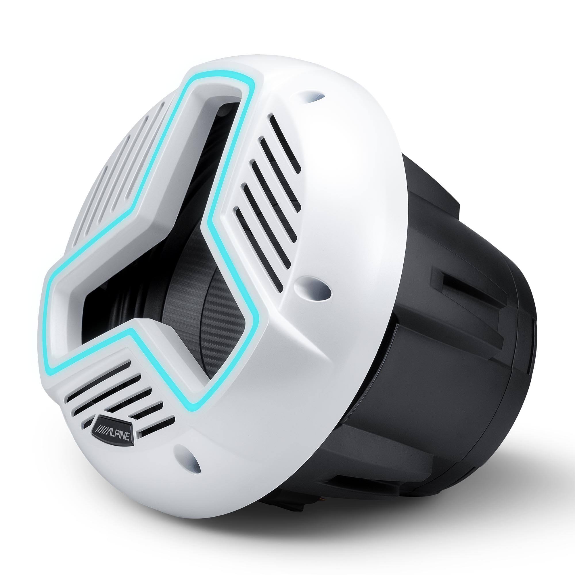 Alt View 10. Alpine - Alpine MRN-W10S4-IB-LW Marine 10" Subwoofer Infinite Baffle (White) - Black/Gray.
