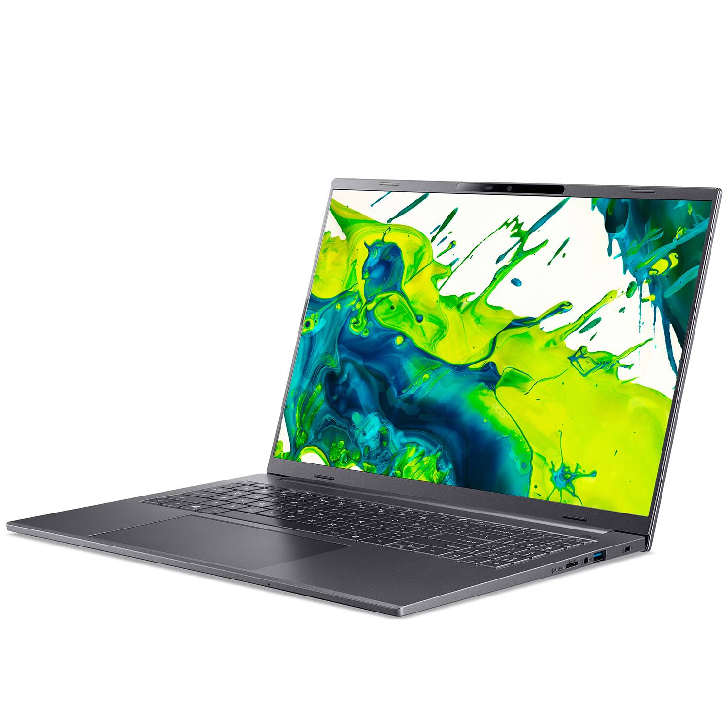 Alt View 2. Acer - Acer Aspire 16 AI Laptop 16.0 WUXGA (Qualcomm Snapdragon X X1-26-100, 16GB LPDDR5X, 1TB SSD, Win 11 Home) - Steel Gray.