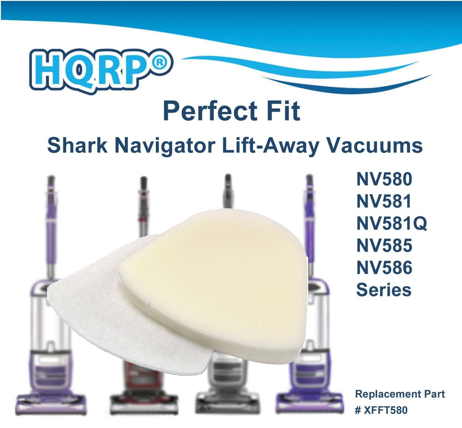 HQRP Perfect Fit  
Shark Navigator Lift-Away Vacuums  
NV580 NV581 NV581Q NV585 NV586 Series  
Replacement Part # XFFT580