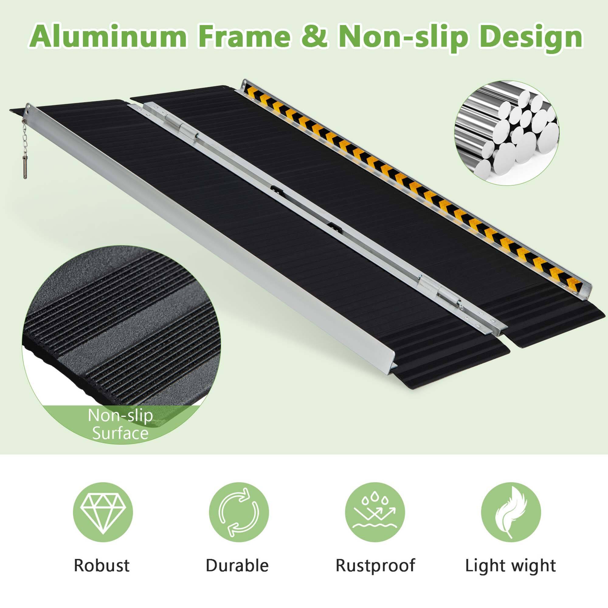 Aluminum Frame & Non-slip Design  
Non-slip Surface  
Robust  
Durable  
Rustproof  
Light weight