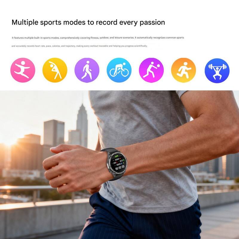 Multiple sports modes to record every passion

It features multiple built-in sports modes, comprehensively covering fitness, outdoor, and leisure scenarios. It automatically recognizes common sports and accurately records heart rate, pace, calories, and trajectory, making every workout traceable and helping you progress scientifically.