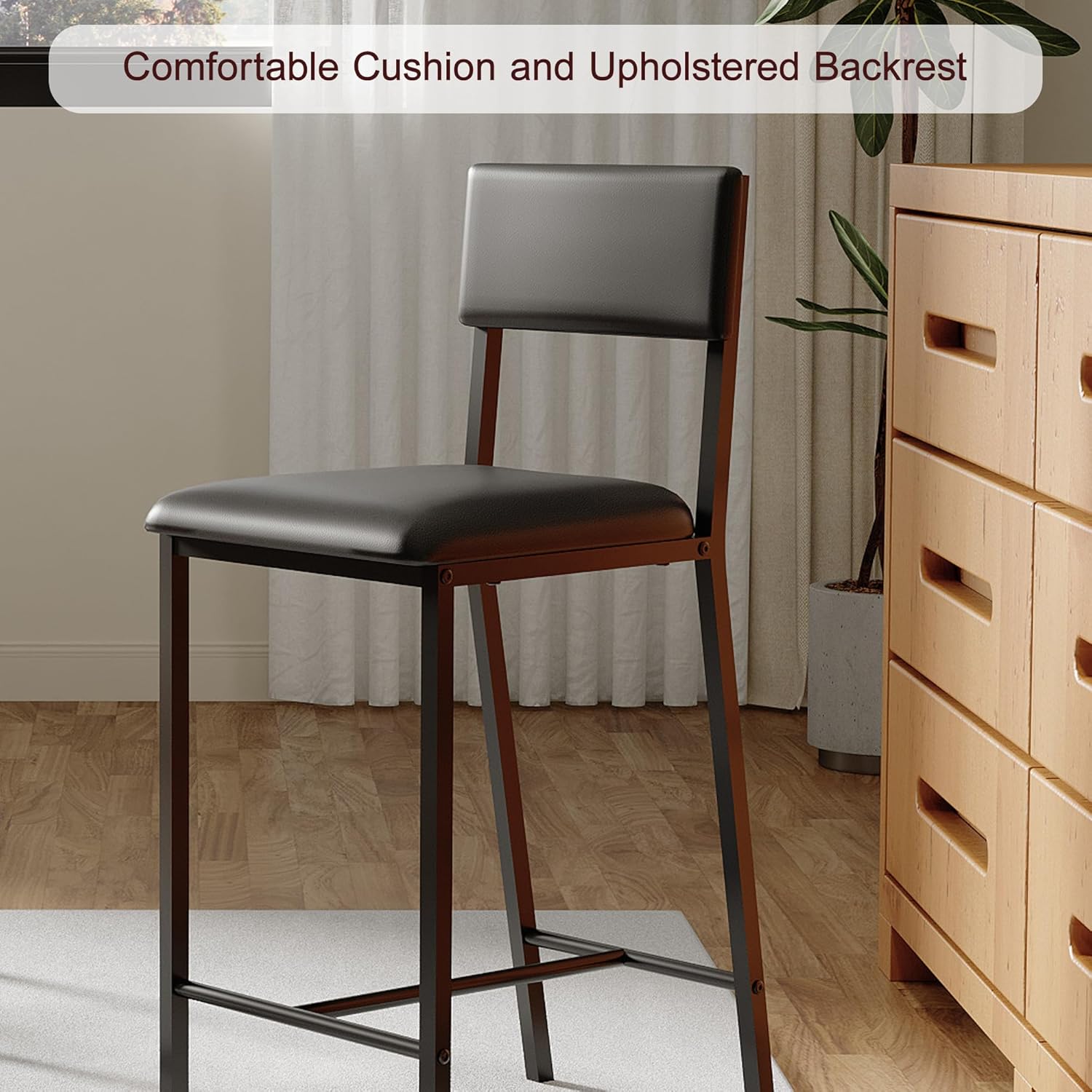 Comfortable Cushion and Upholstered Backrest