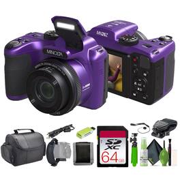 Minolta - 20 Mega Pixels 26x Optical Zoom Digital Camera 1080p FHD Video - Purple