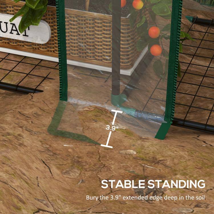UA  
T 3.9"  
STABLE STANDING  
Bury the 3.9" extended edge deep in the soil
