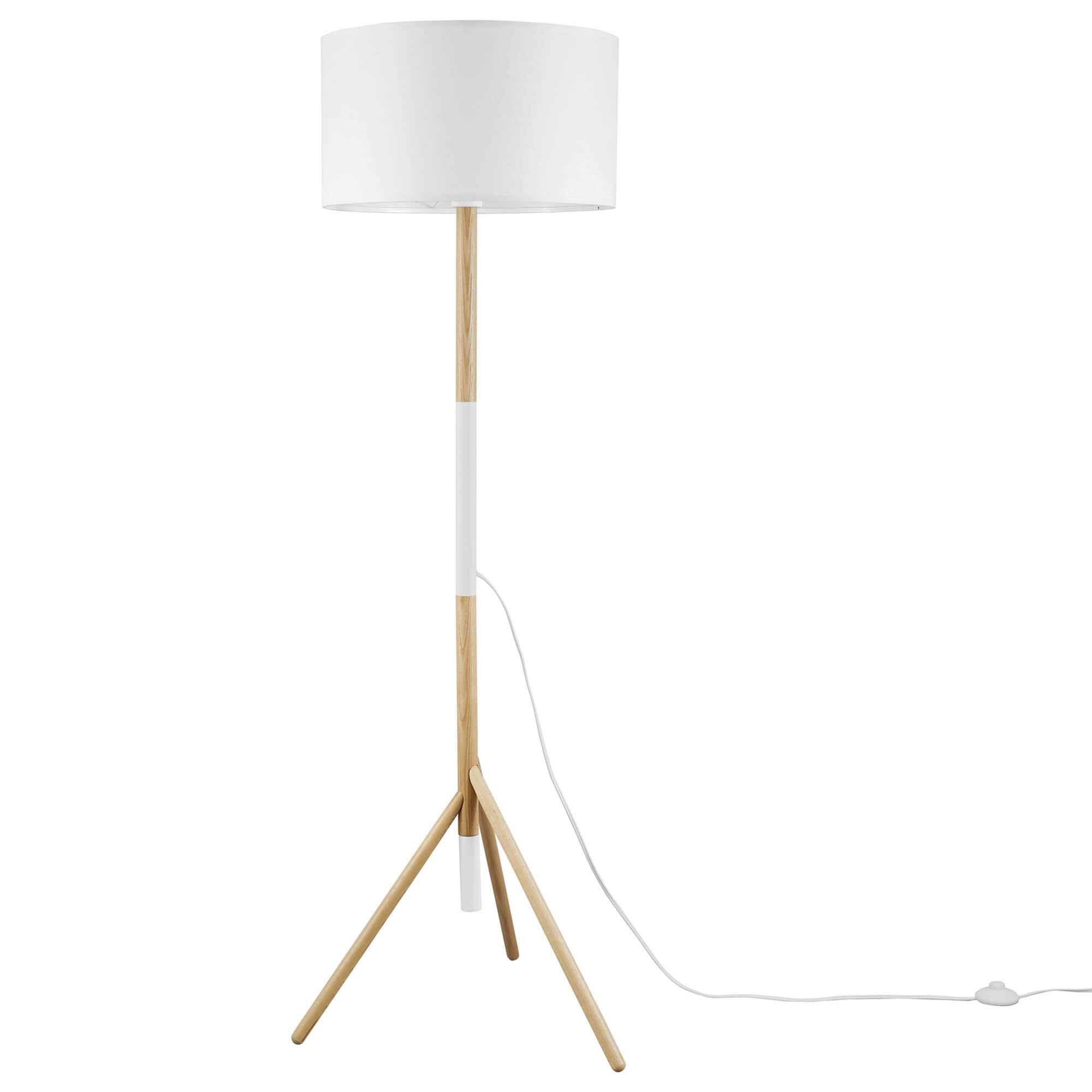 Alt View 1. Modway - Natalie Tripod Floor Lamp by Modway - White Natural.