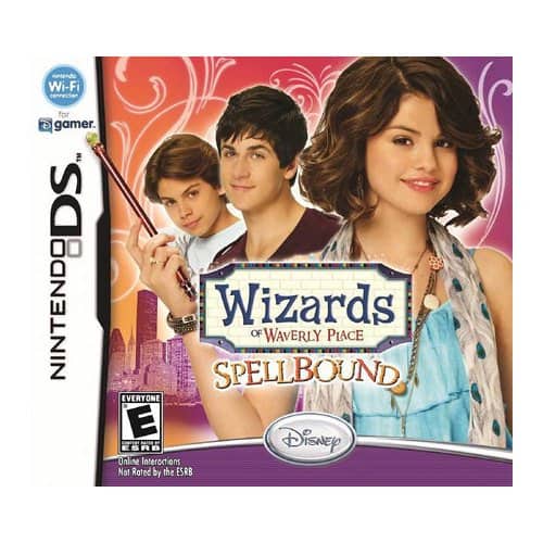 Sure, here is the corrected and grouped text from the image:

---

**Nintendo DS**

**Wi-Fi for gamer**

**Wizards of Waverly Place: Spellbound**

**Disney**

**E** (Everyone)

**Online Interactions Not Rated by the ESRB**

---

**Wi-Fi for gamer**

**Nintendo DS**

**Wizards of Waverly Place: Spellbound**

**Disney**

**E** (Everyone)

**Online Interactions Not Rated by the ESRB**