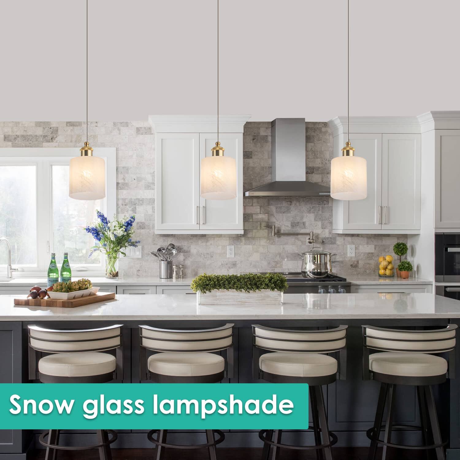 Snow glass lampshade
