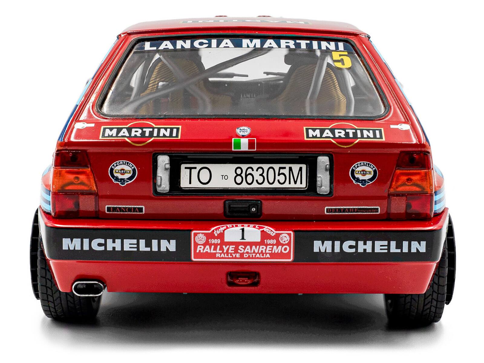 LANCIA MARTINI 5  
MARTINI  
SROATLINE  
HARTIN  
TO TO 86305M  
SPOATLRE  
MARTENO  
LANCIA DELTA HF  
1989  
1989  
MICHELIN RALLYE SANREMO  
MICHELIN RALLYE D'ITALIA