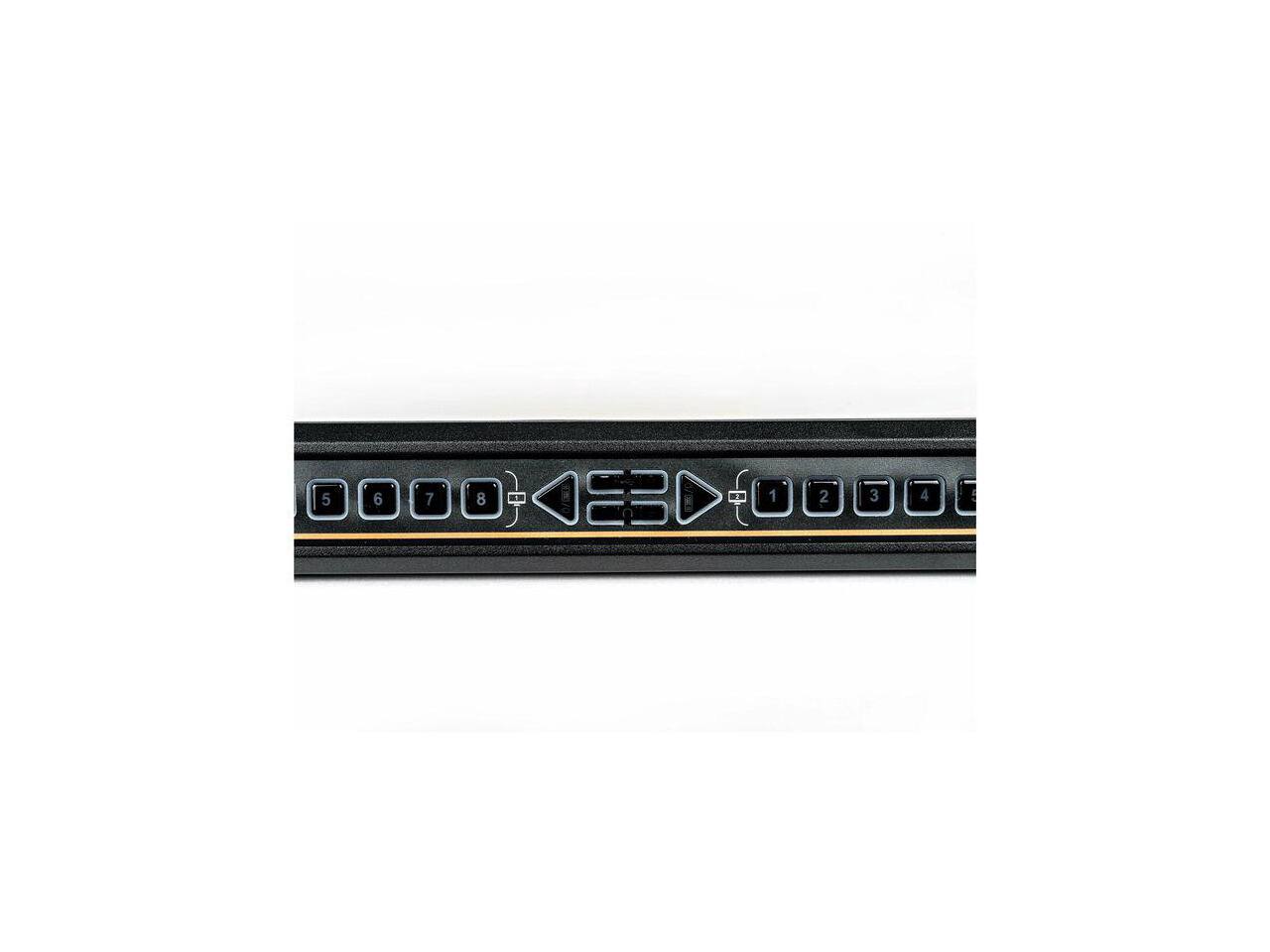 Alt View 2. Vertiv - Cybex Secure Desktop KVM Switch, 8 Port, Common Access Card, Touch Screen Support, NIAP Version 4.0, TAA Compliant - Black.