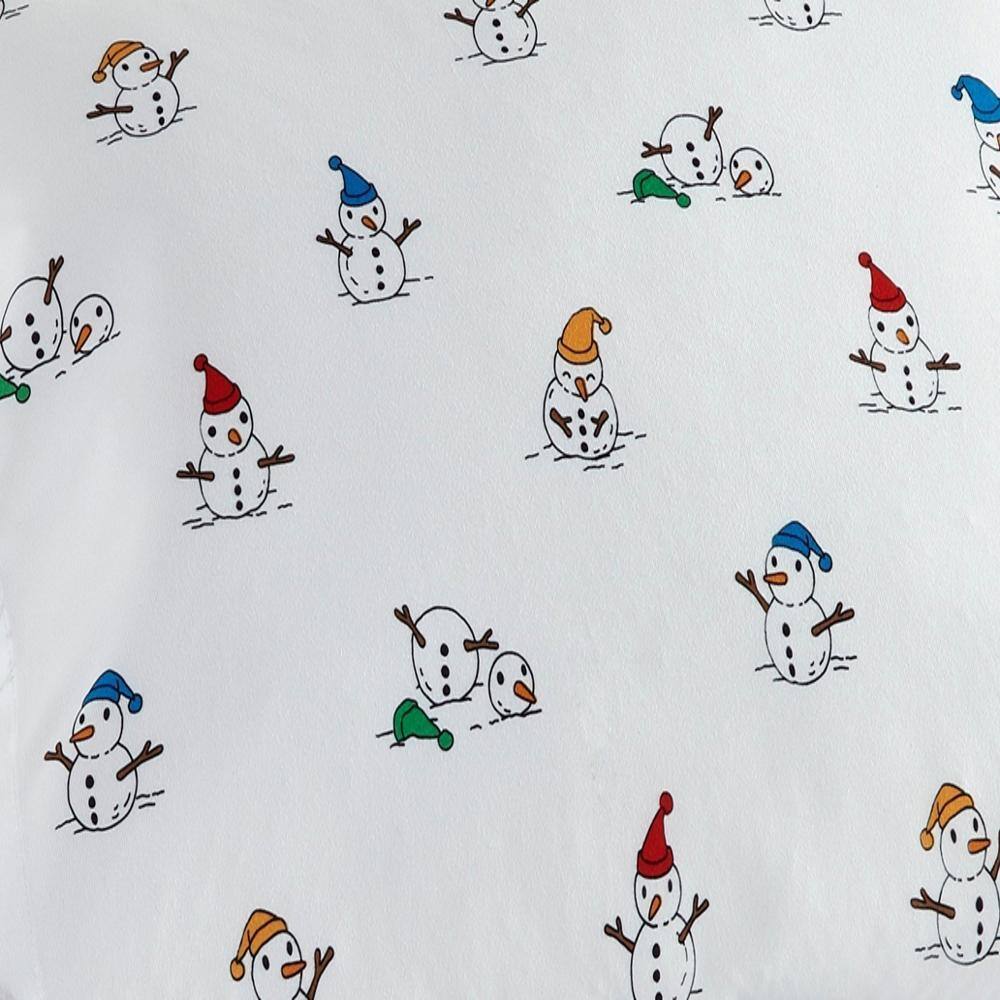 Alt View 3. Shavel Home Products - Micro Flannel Printed Deep-Pocket Sheet Set, California King, Snowman - Snowman.