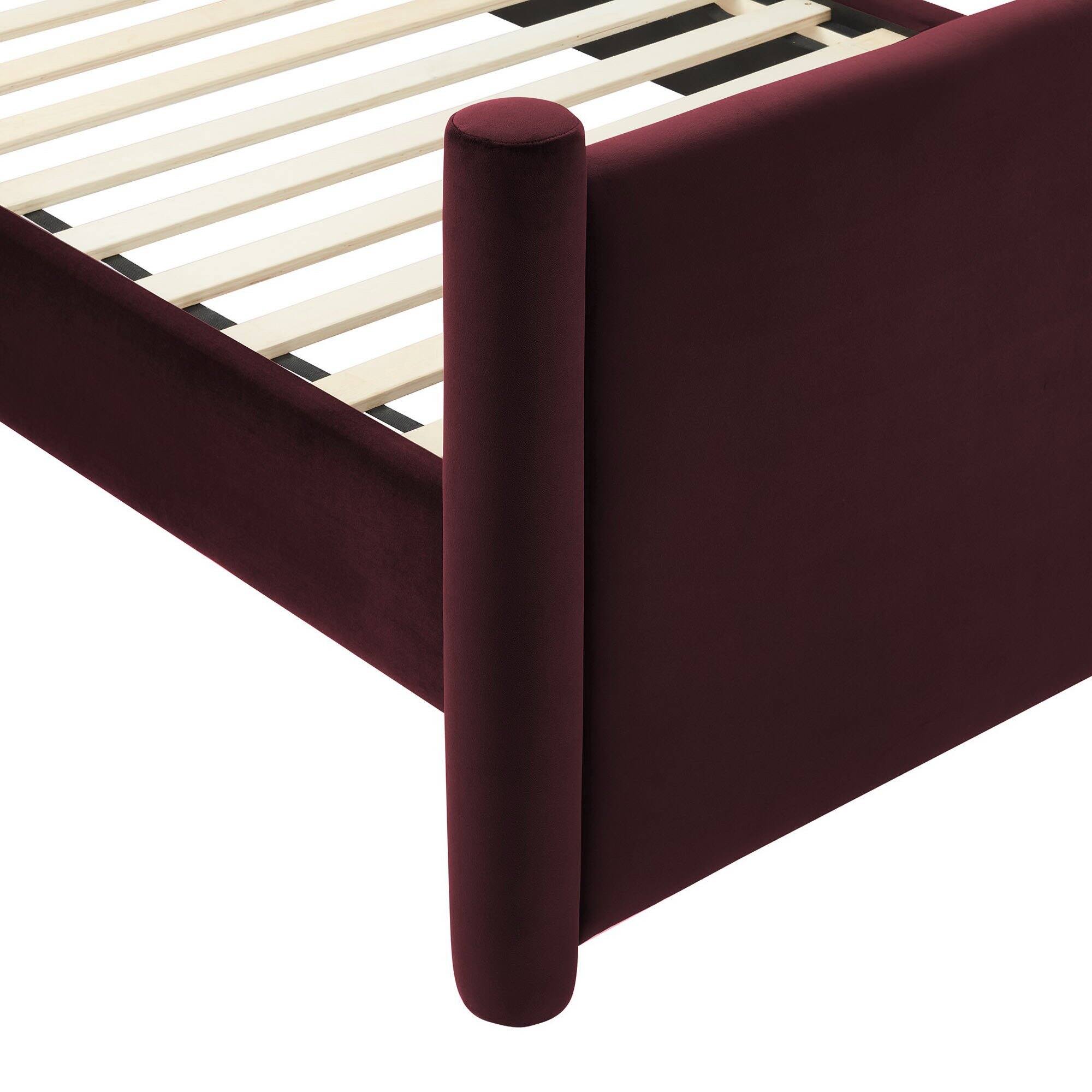 Alt View 4. Modway - Maven King Size Fabric Upholstered Platform Bed - Ivory.