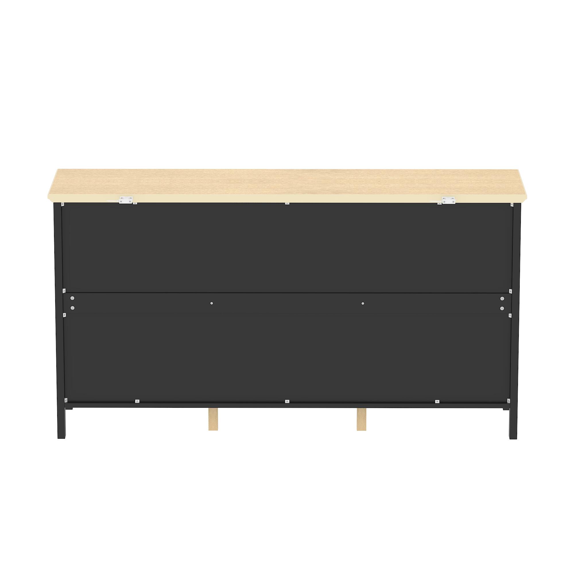 Left. FUFU&GAGA - FUFU&GAGA Carved Dresser: Anti - Tip, Stylish Storage for Any Style - Wooden.