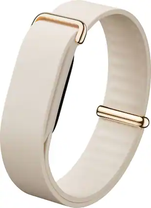Front. Google - Fitbit Air Elevated Modern Band - One Size - Porcelain.