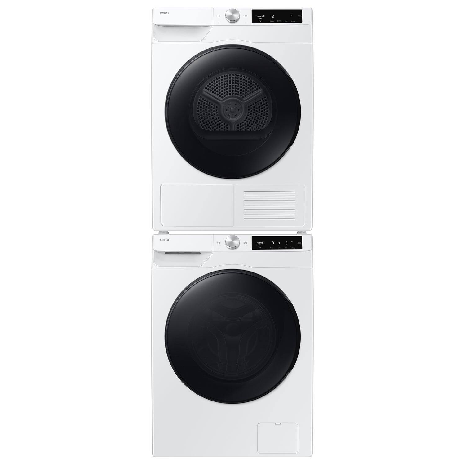 Alt View 23. Samsung - 4.0 cu. ft. Heat Pump Dryer with AI Smart Dial and Wi-Fi Connectivity - White.