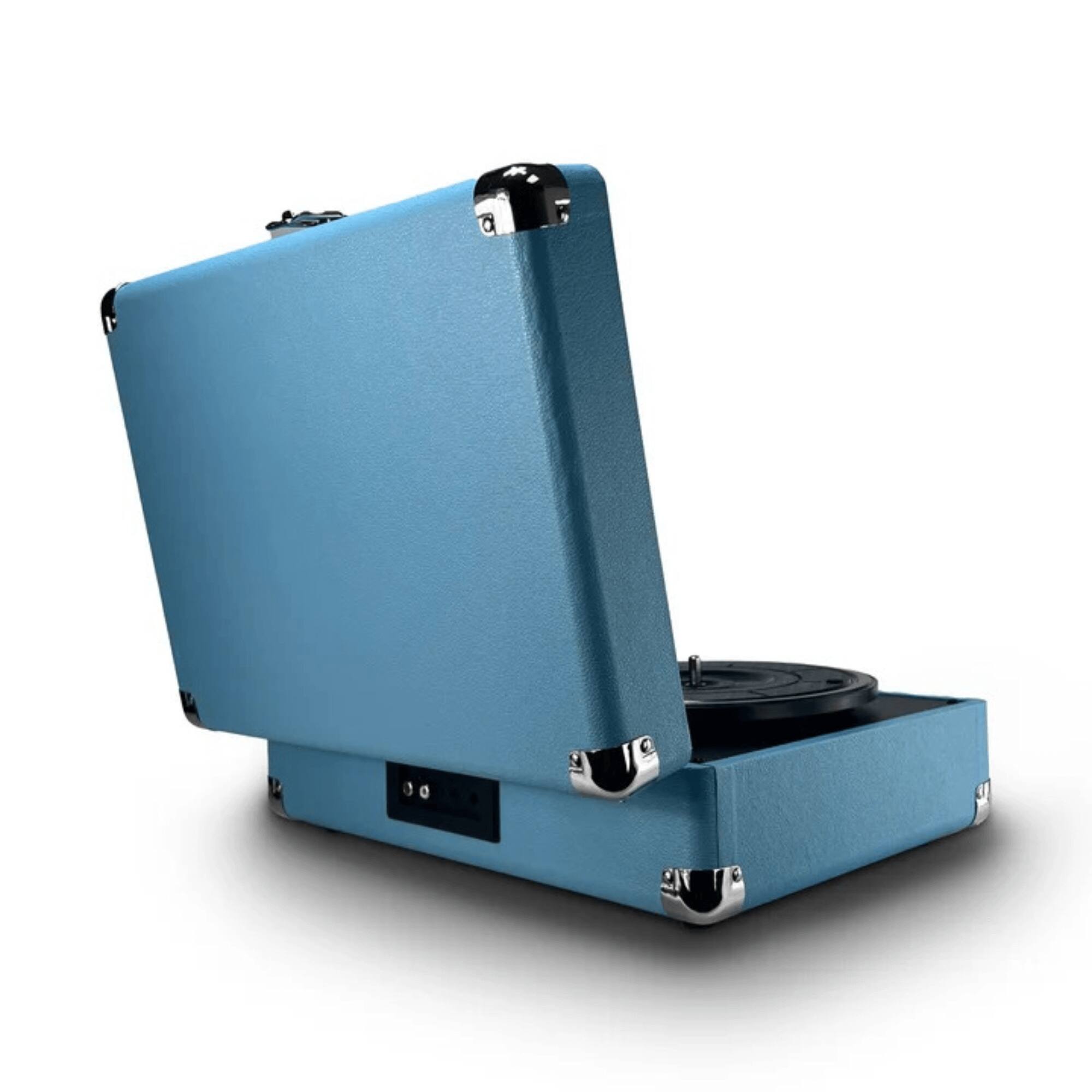 Alt View 2. Victor Audio - Metro Plus Portable Dual Bluetooth Suitcase Turntable - Turquoise.