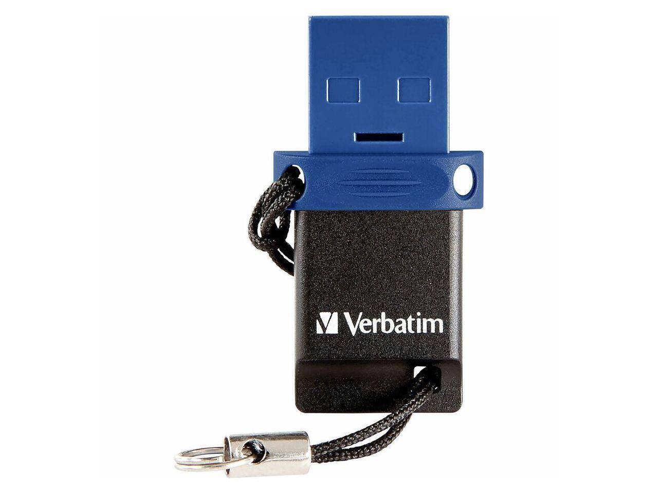 Alt View 5. Verbatim - Verbatim Store 'n' Go Dual 128GB USB 3.2 (Type A + C) Flash Drive - Blue - Lifetime Warranty - Blue.