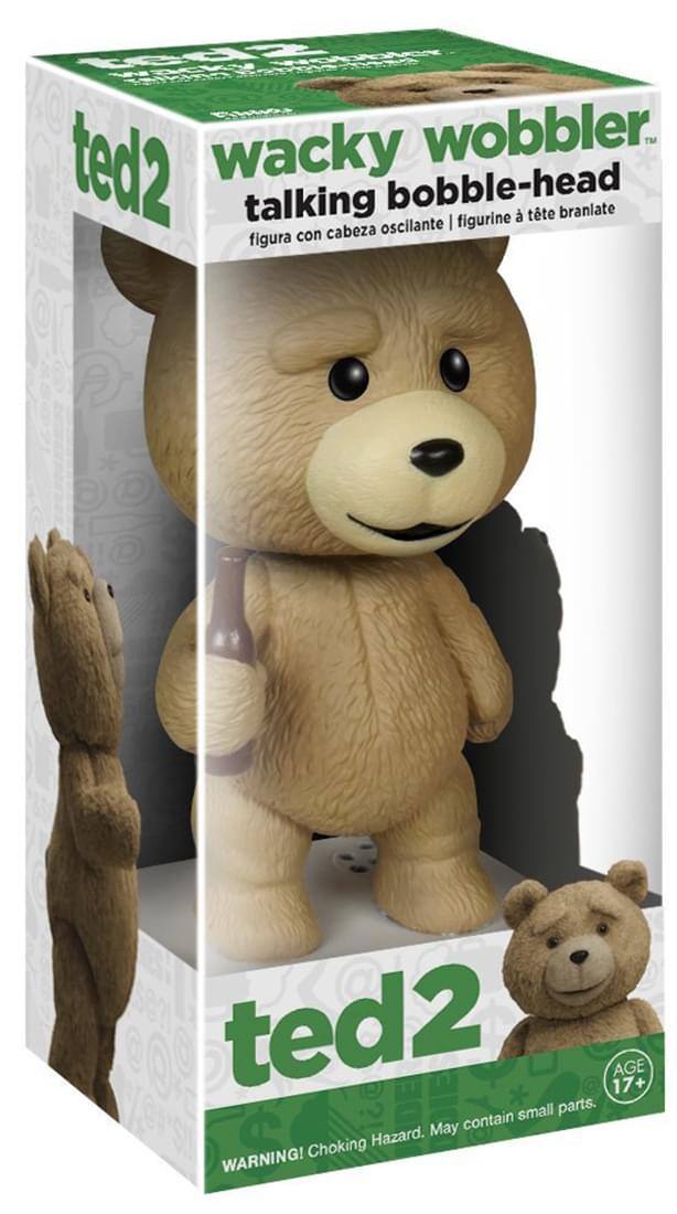 Toon WPCKY WOpAY i wacky wobbler. ted2 talking bobble-head I figurine tte branlate figura con ted2 AGE 17+ small parts. May contain Hazard. WARNING! Choking

ted2  
wacky wobbler  
talking bobble-head  
figura con cabeza oscilante | figurine à tête branlante  

ted2  
WARNING! Choking Hazard. May contain small parts.  
AGE 17+