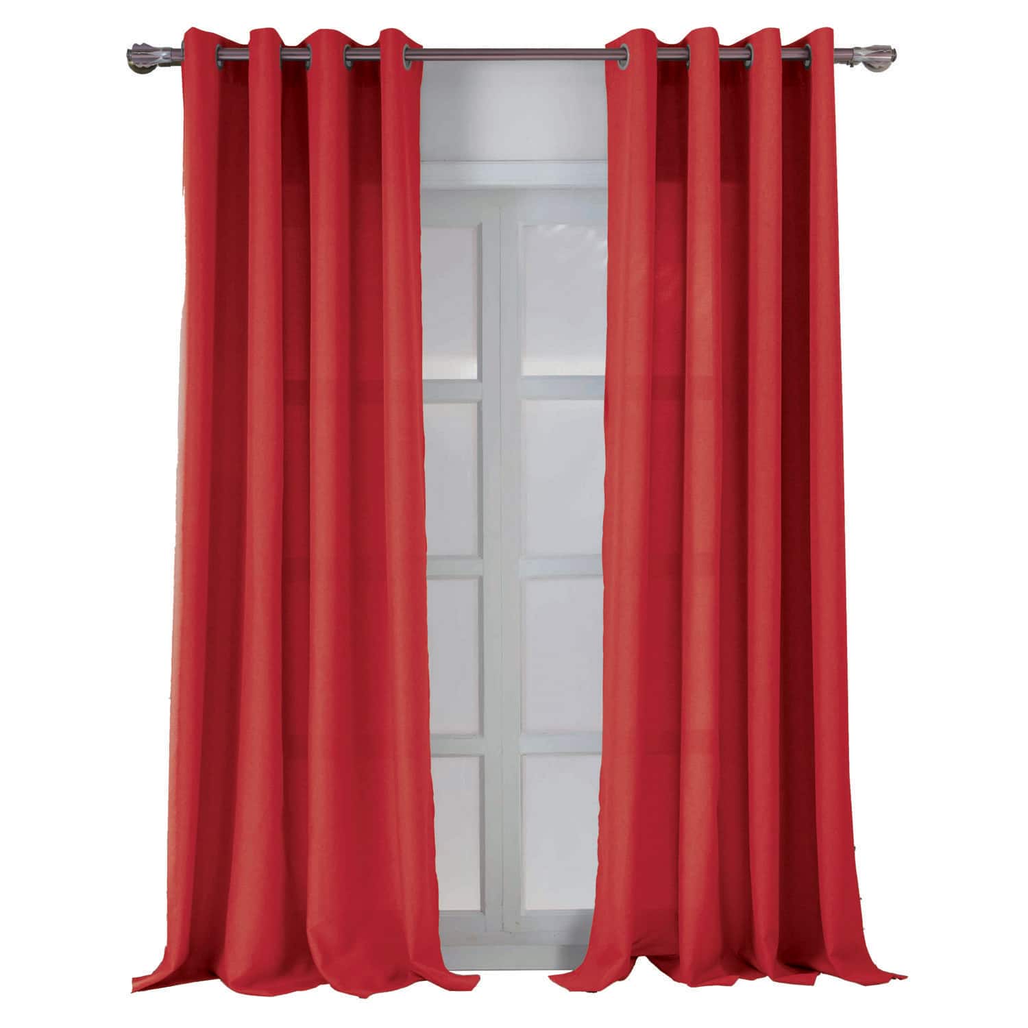 RT Designers Collection - Cole Textured Grommet Room Darkening Curtain Panel 54" x 84" - Red