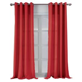 RT Designers Collection - Cole Textured Grommet Room Darkening Curtain Panel 54" x 84" - Red
