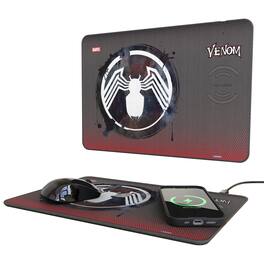 Keyscaper - Marvel Grid 15-Watt Wireless Charger and Mouse Pad - Venom