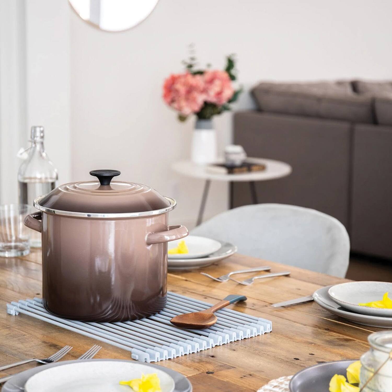 Left. Better Houseware - Better Houseware 31485 Multipurpose Roll-up Rack (small) - gray.