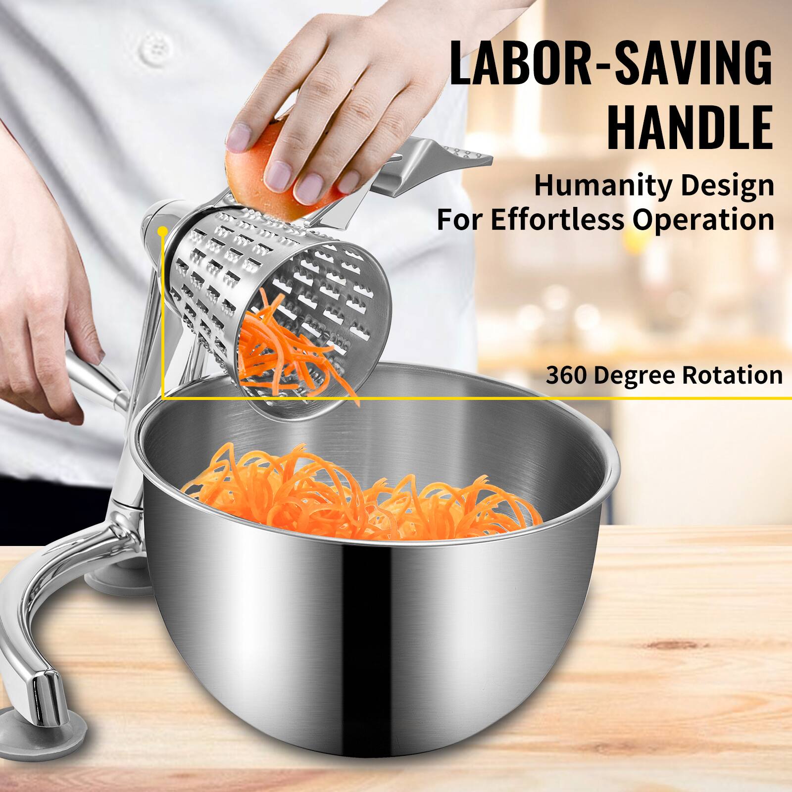 LABOR-SAVING HANDLE
Humanity Design For Effortless Operation
360 Degree Rotation