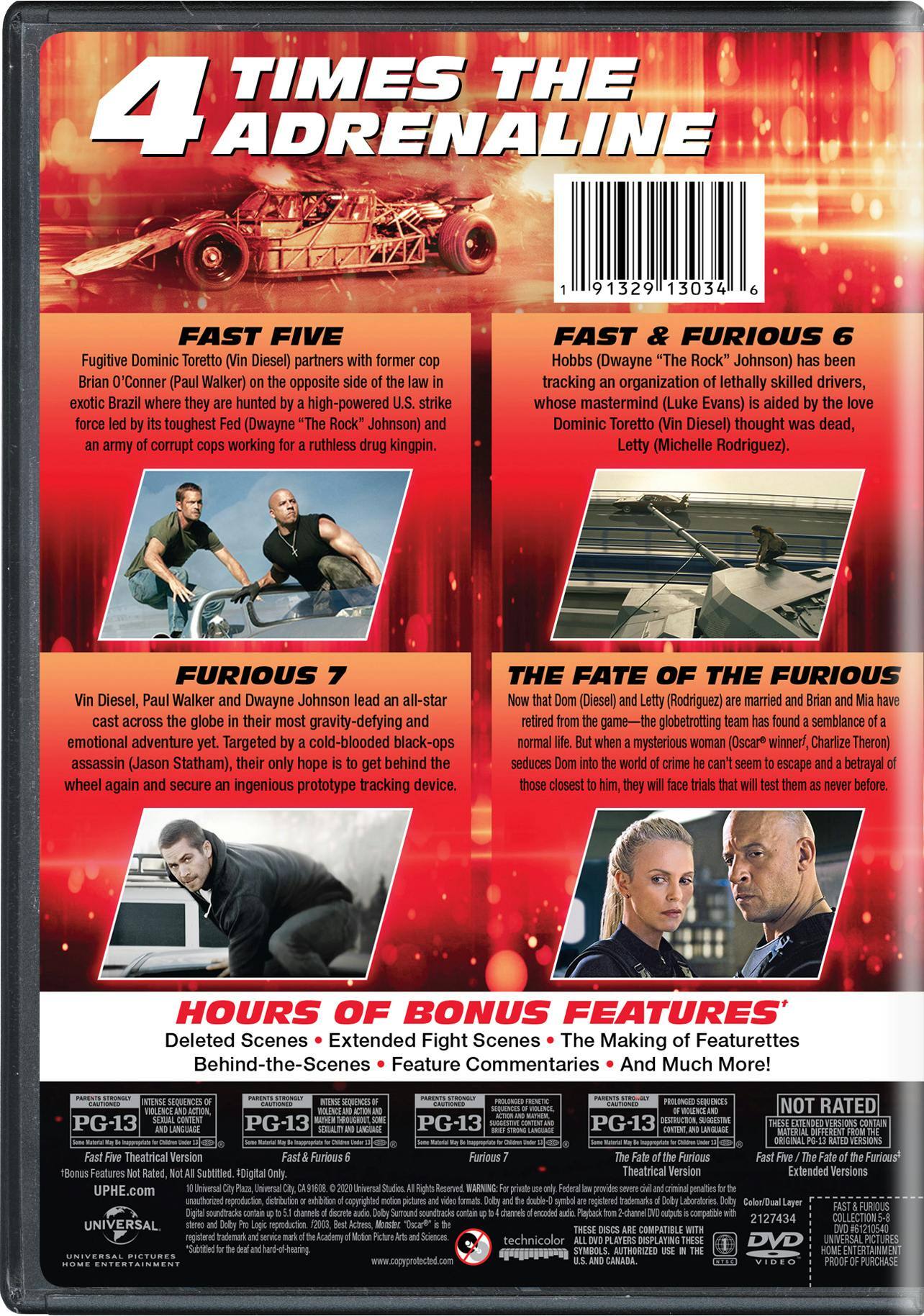 Angle. Fast & Furious Collection: 5-8 (DVD Set) [DVD].