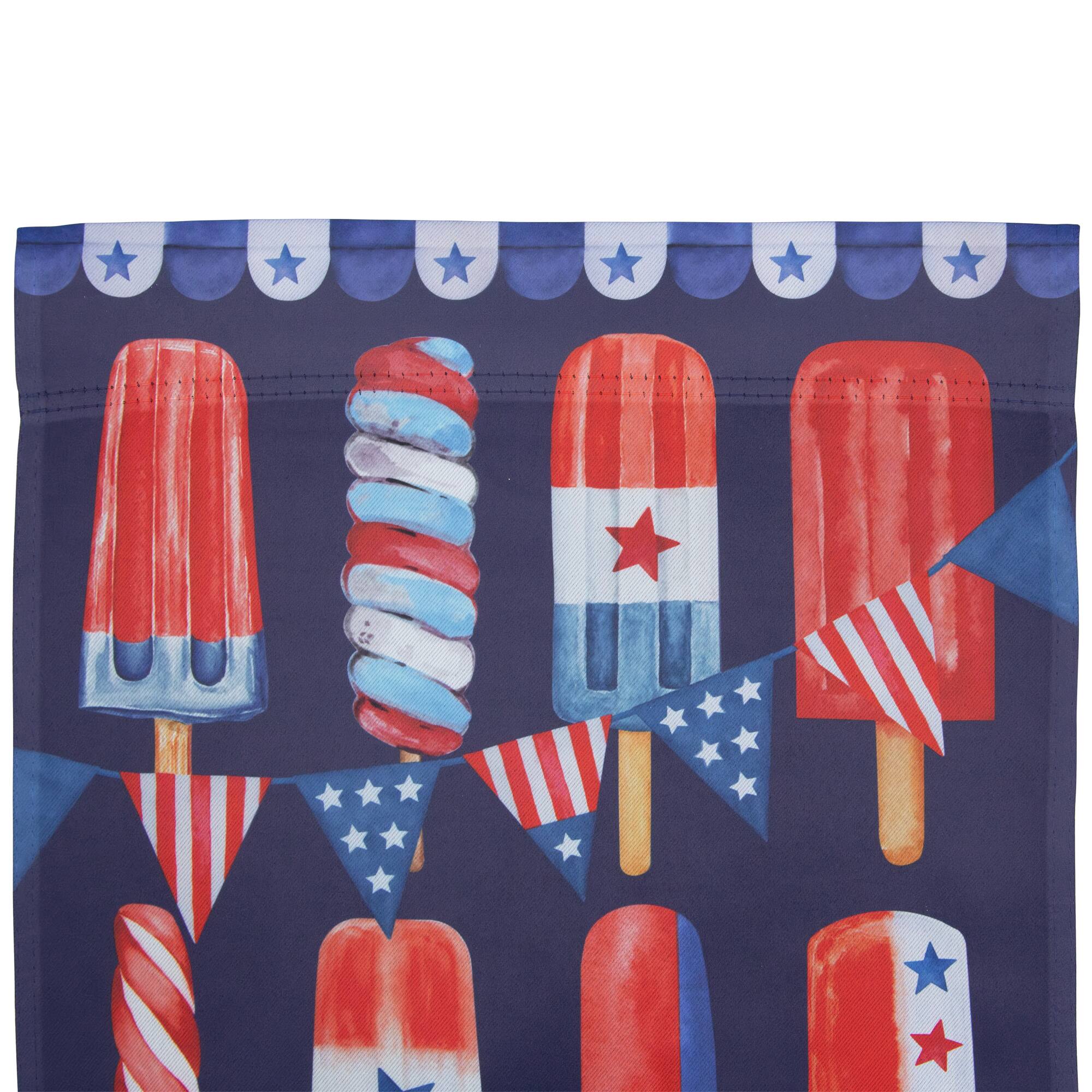 Alt View 3. Northlight - Hello Summer Americana Ice Pop Outdoor House Flag - 28" x 40" - Blue.