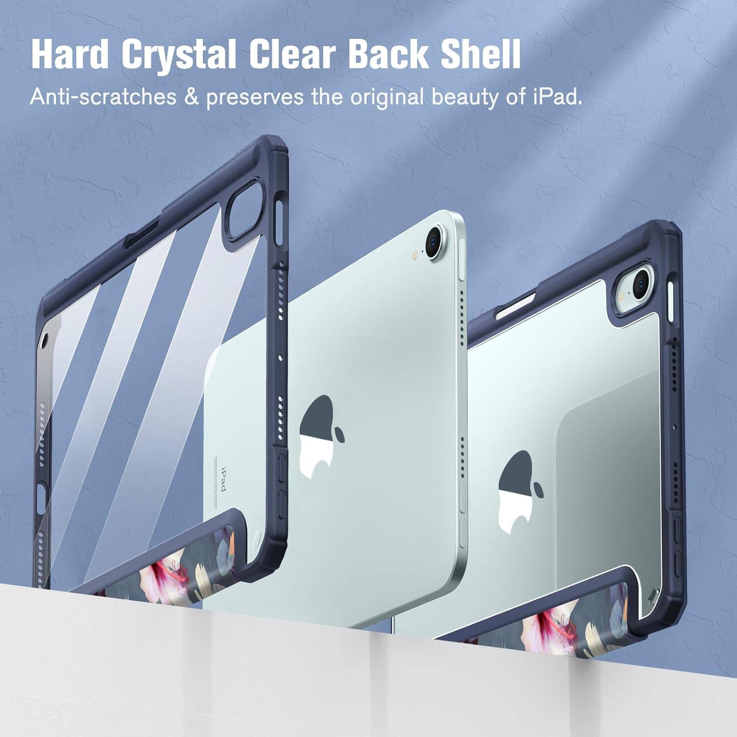 Hard Crystal Clear Back Shell  
Anti-scratches & preserves the original beauty of iPad.
