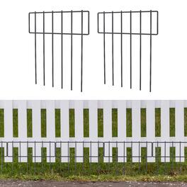 Oumilen - 25 Pack Garden Fence – 13in x 17in Underground Animal Barrier, Rustproof Metal Dig Fence for Yard - Black