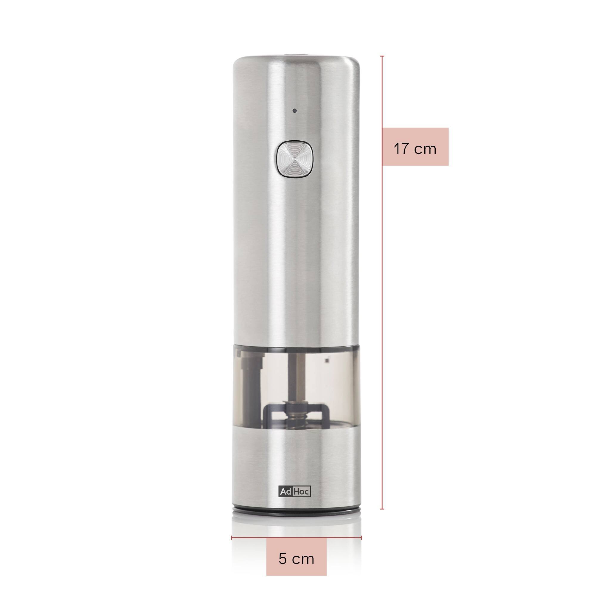 Alt View 9. Ad Hoc - i.Mill Electric Salt & Pepper Grinder, Stainless Steel - Silver.