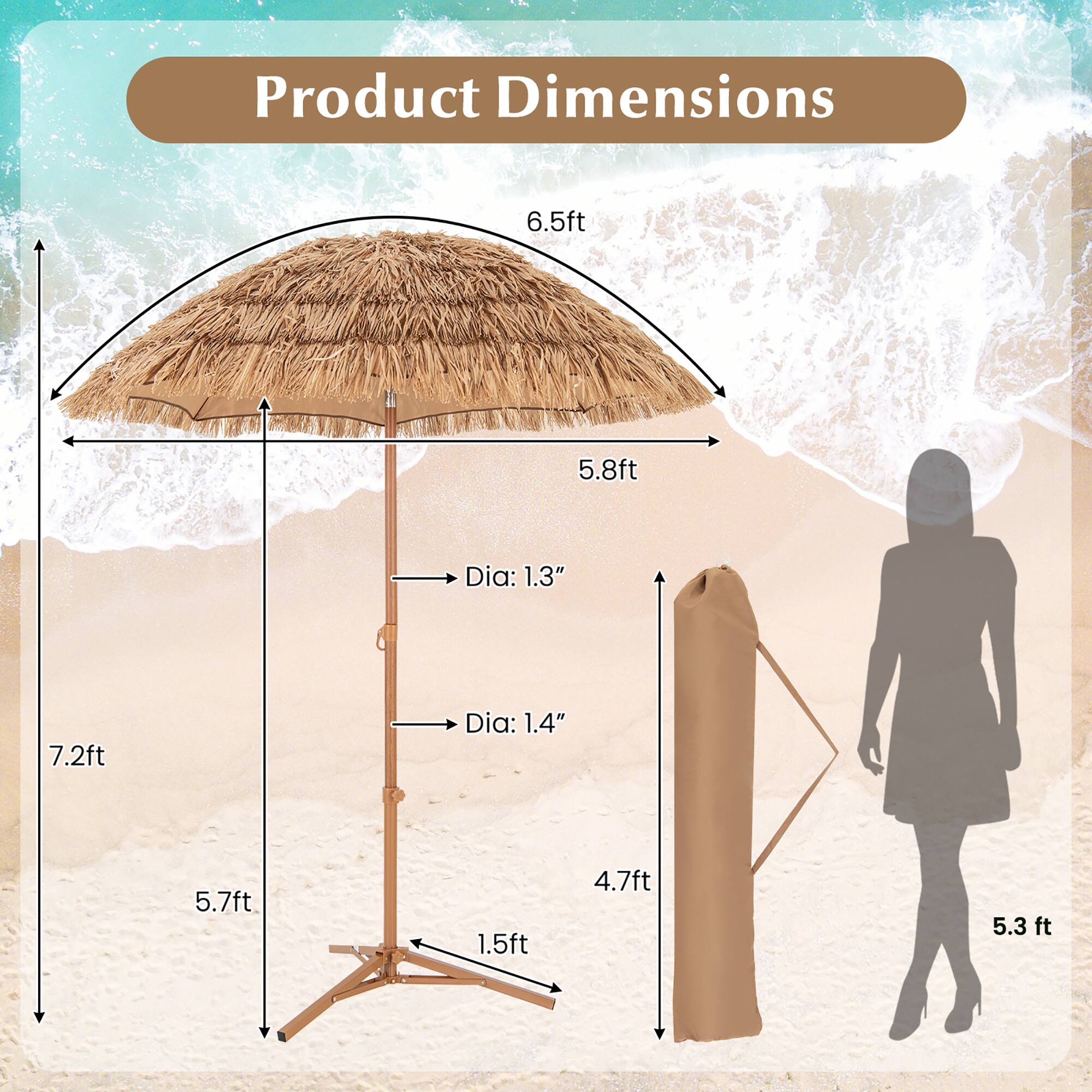Product Dimensions  
6.5ft  
5.8ft  
Dia: 1.3"  
7.2ft Dia: 1.4"  
5.7ft  
1.5ft  
4.7ft  
5.3 ft