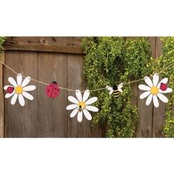 Angle. BreeBe - Daisy Bee & Ladybug Wooden Garland - Multicolor.