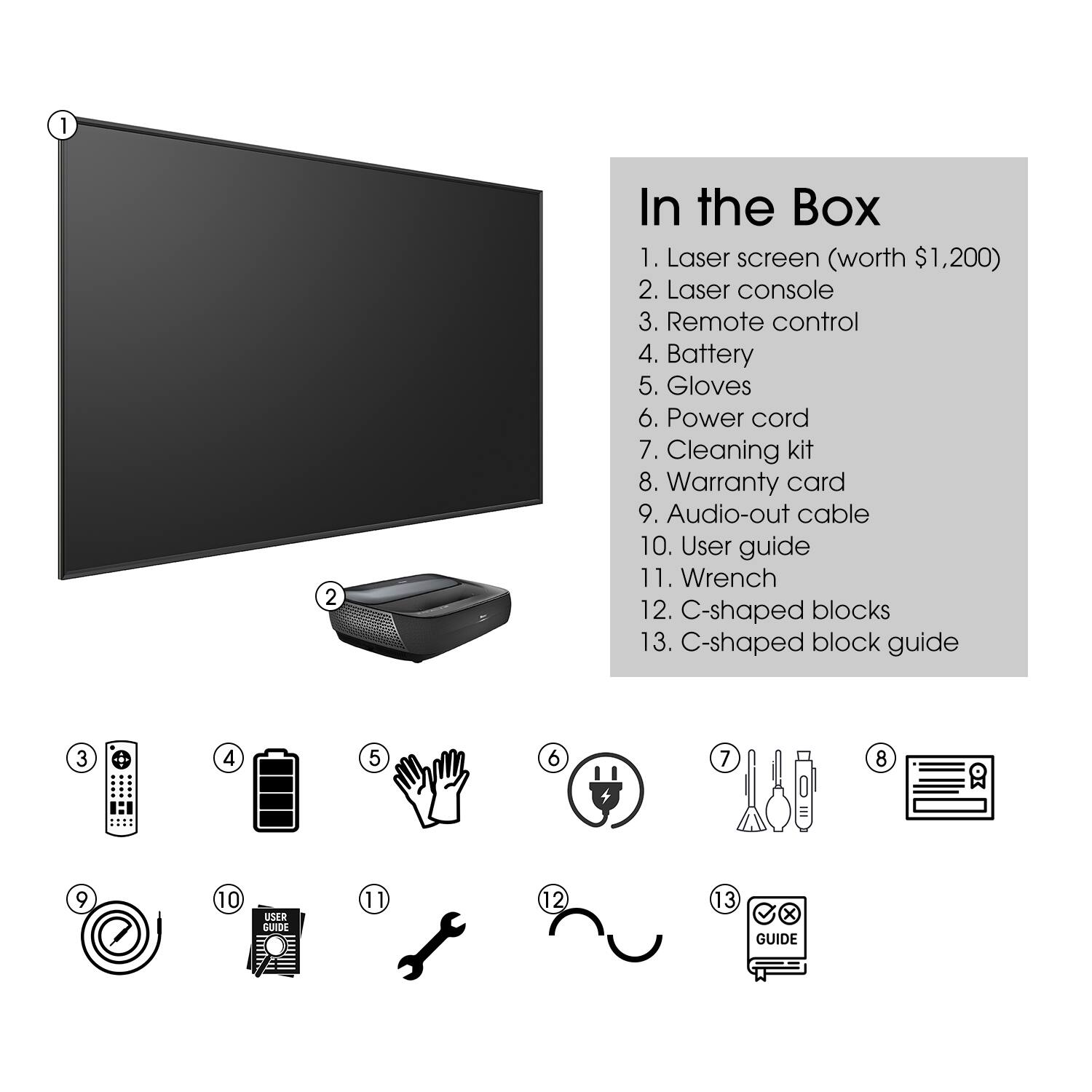 Alt View 37. Hisense - L9G Laser TV Triple-Laser Ultra Short Throw Projector with 100" ALR Screen, 4K UHD, 3000  Lumens, HDR, Android TV - Black.