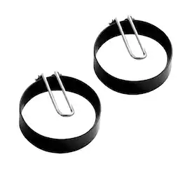 Kitcheniva - Non-Stick Kitchen Egg Pancake Mold Ring 2 Pack - Black