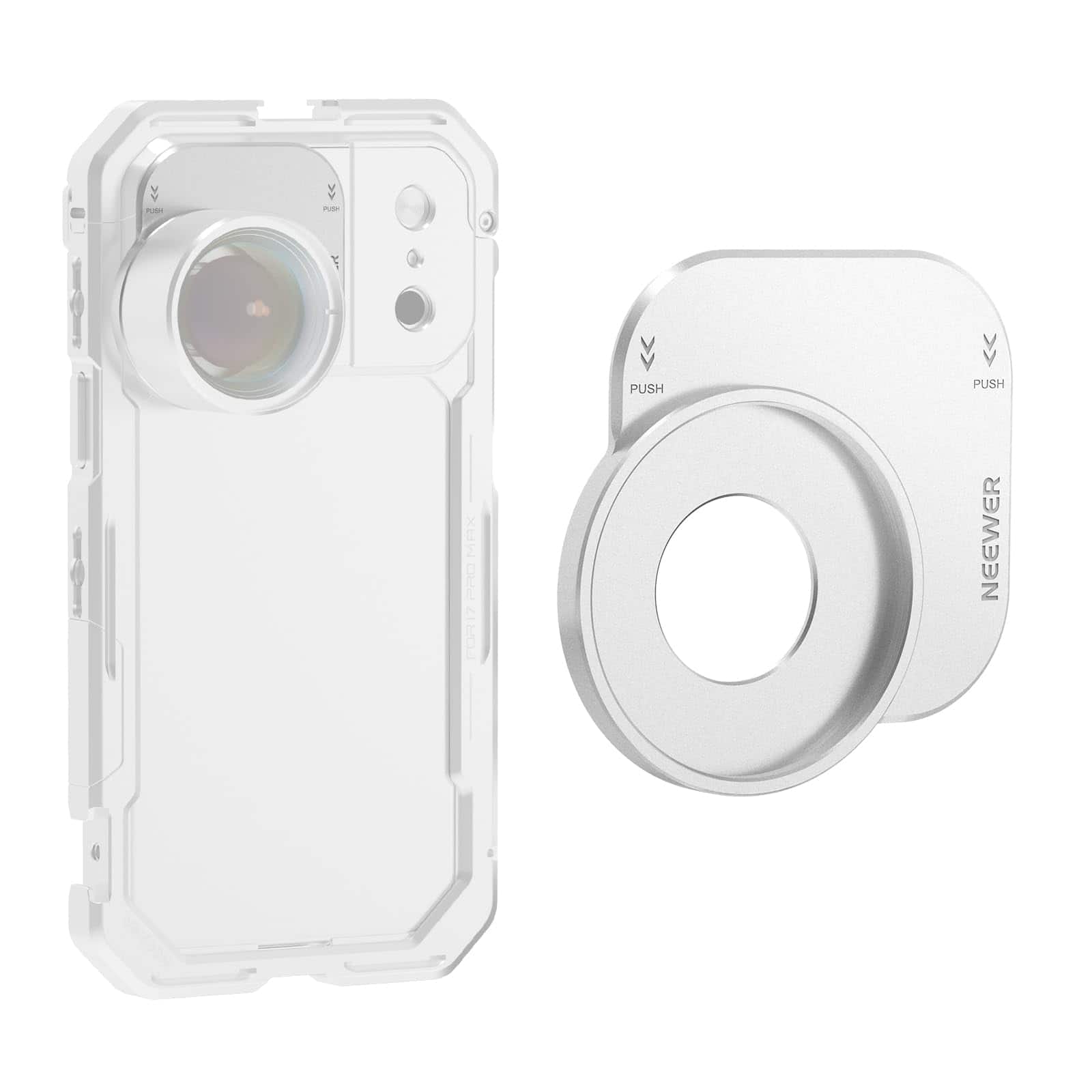 Neewer - 37mm Filter Backplate for PA143/PA144 - Silver