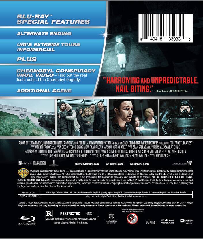 Angle. Chernobyl Diaries - BluRay.