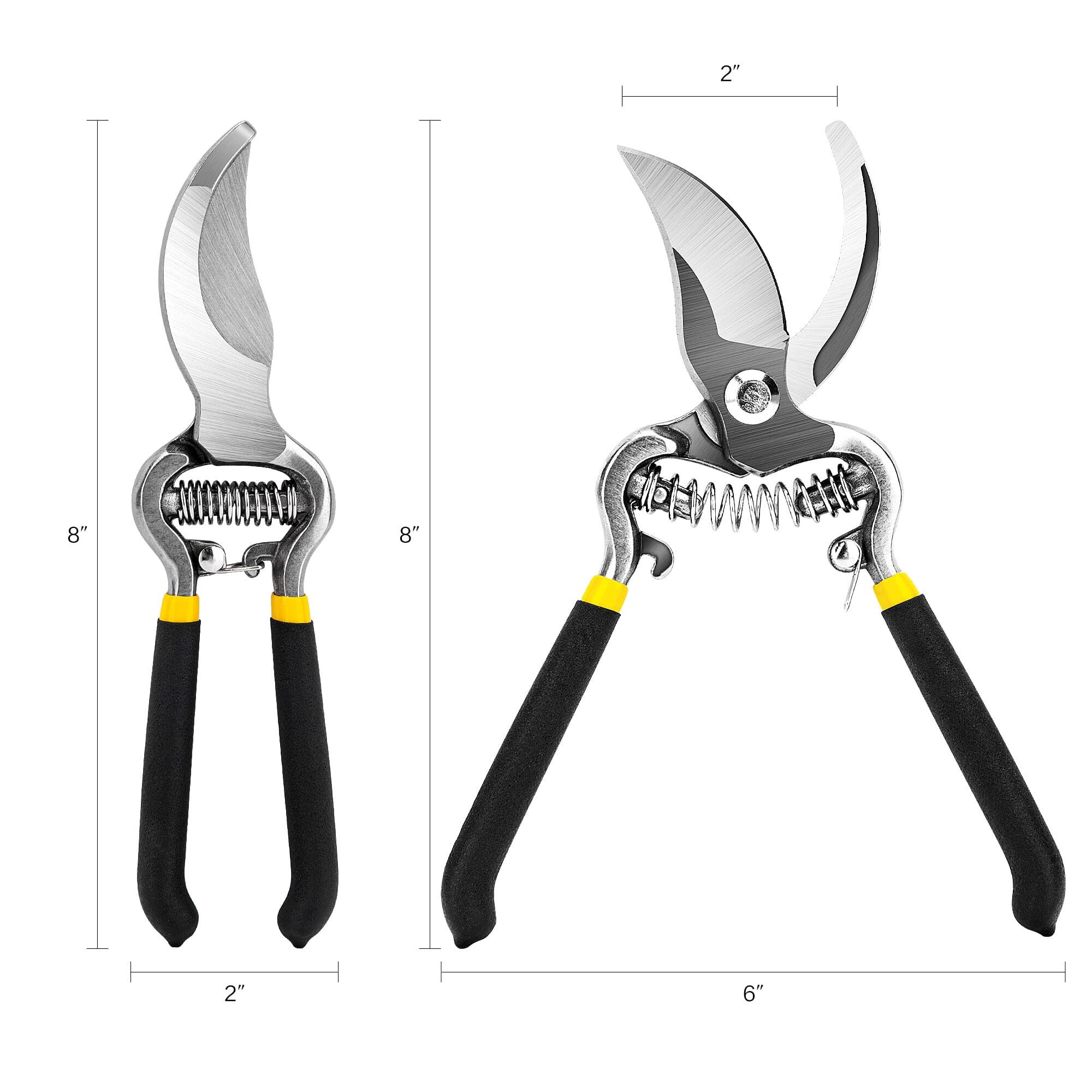 Alt View 2. Deli - Deli 8" Heavy Duty Garden Pruning Shears, Bypass Pruner, Garden Clippers, Black - Black.