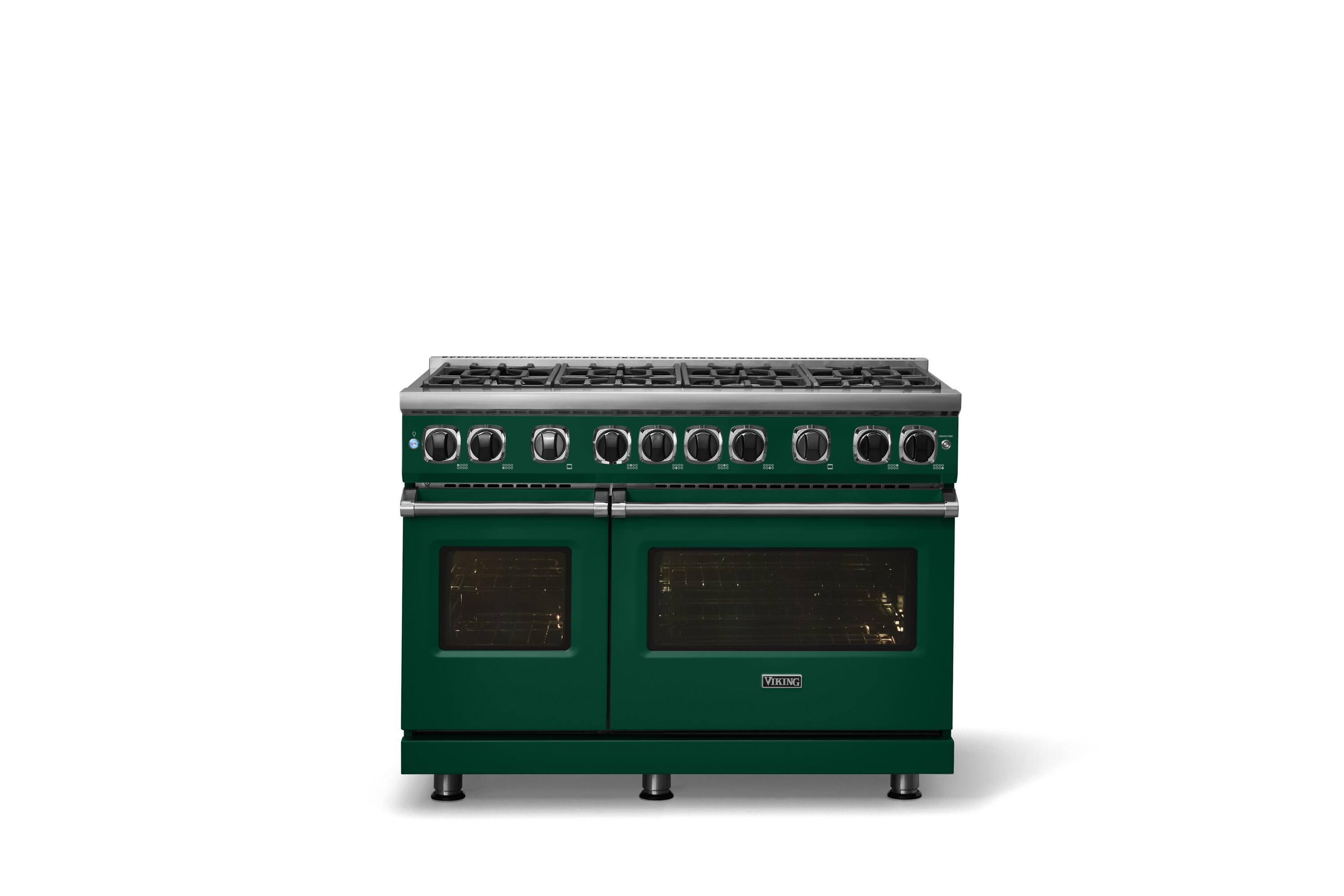 Alt View 1. Viking - 48"W. 7.3 Cu. Ft. Freestanding Sealed 8 Burner LP Gas Range - Ivy - Ivy.