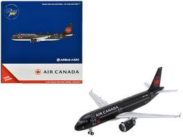 Airbus A320 Commercial Aircraft "Air Canada" (C-FNVV) 1/400 Diecast Model Airplane by GeminiJets - Black