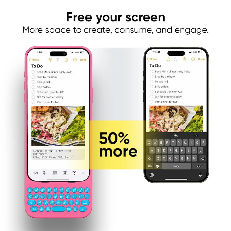 Clicks Keyboard for Apple iPhone 14 Pro BumbleBee CK-4100-0 Clicks Keyboard for Apple iPhone 14 Pro BumbleBee CK-4100-0