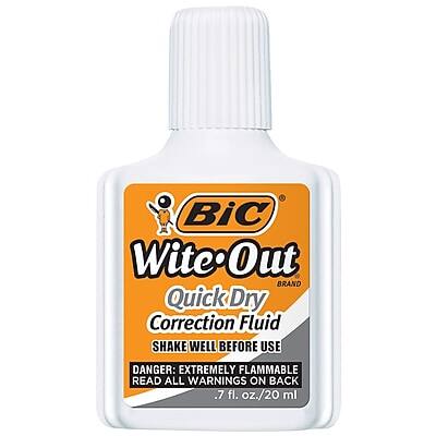 Bic Wite-Out Quick Dry Correction Fluid  
Shake Well Before Use  
Danger: Extremely Flammable  
Read All Warnings on Back  
.7 fl. oz./20 ml