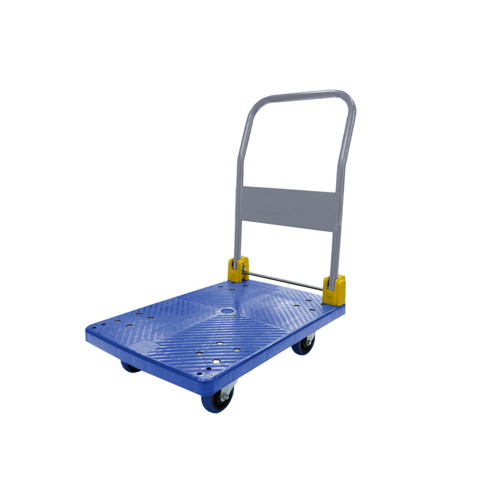 COWLOWN - 880 lbs Foldable Platform Push Hand Truck with 2 Swivel Brake Wheels - Blue
