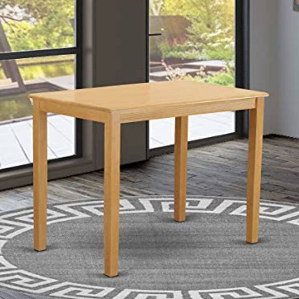 Angle. East West Furniture - Yarmouth Counter Height Table Finished in Oak - Oak.
